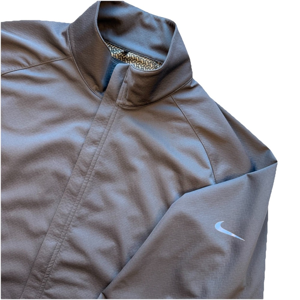 Nike Tour Golf Jacket Men's Large Lightweight Blue Full‎ Zip Pockets